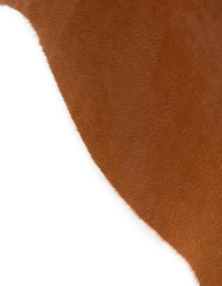 Detail image of  4' 11 x 4' 11 Cowhide Leather Square Rug