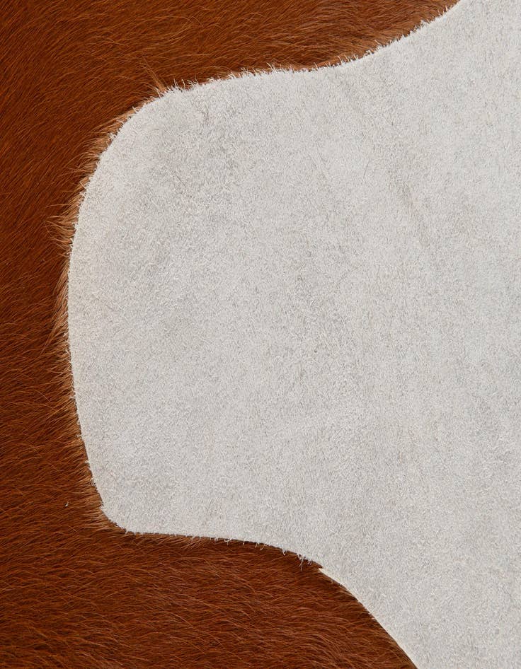 Detail image of  4' 11 x 4' 11 Cowhide Leather Square Rug