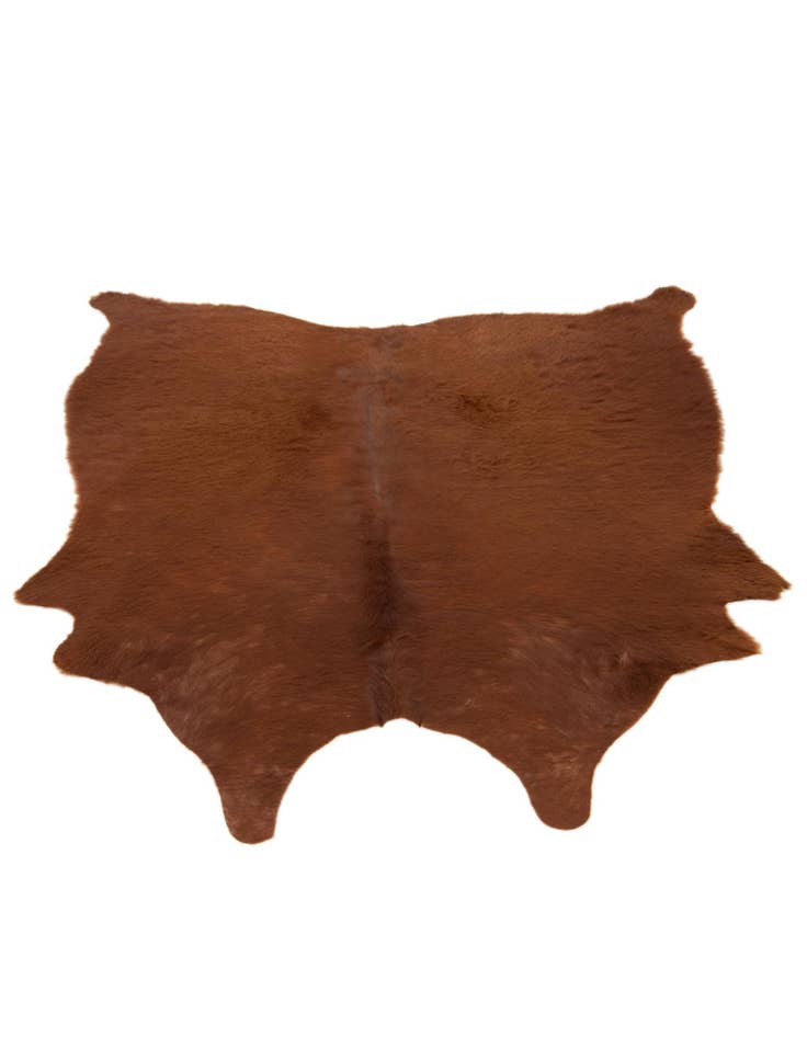 Detail image of  4' 11 x 5' 5 Cowhide Leather Square Rug