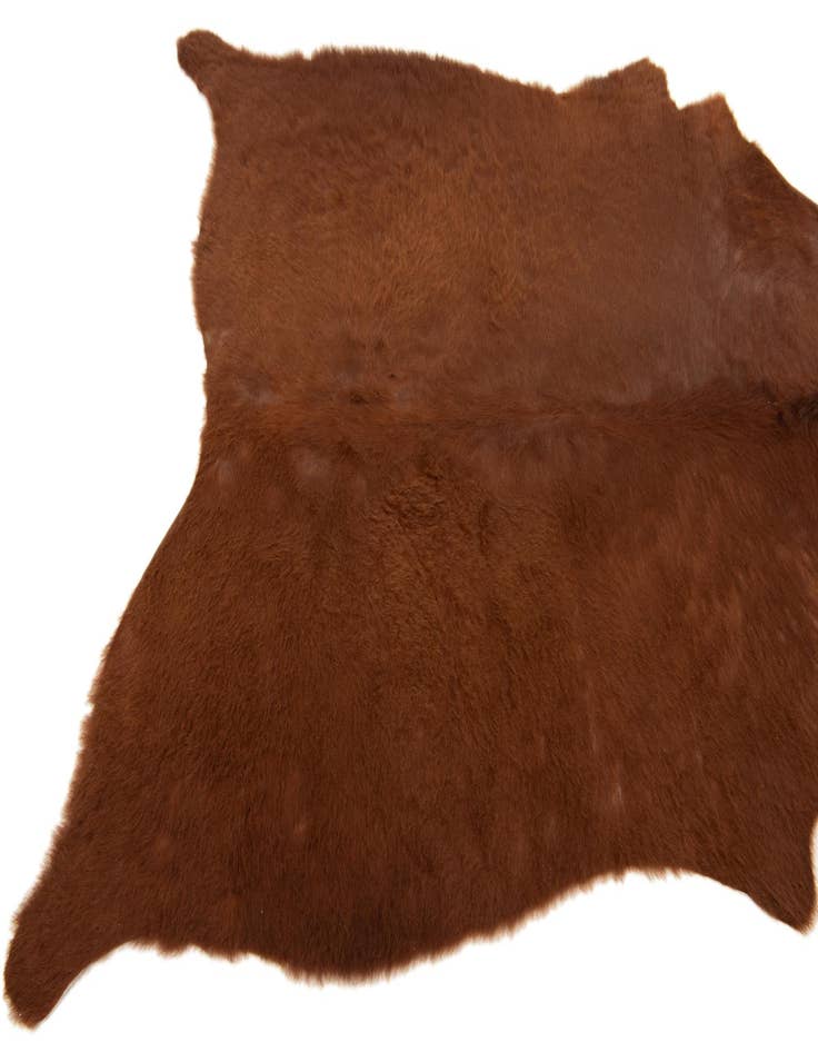 Detail image of  4' 11 x 5' 5 Cowhide Leather Square Rug