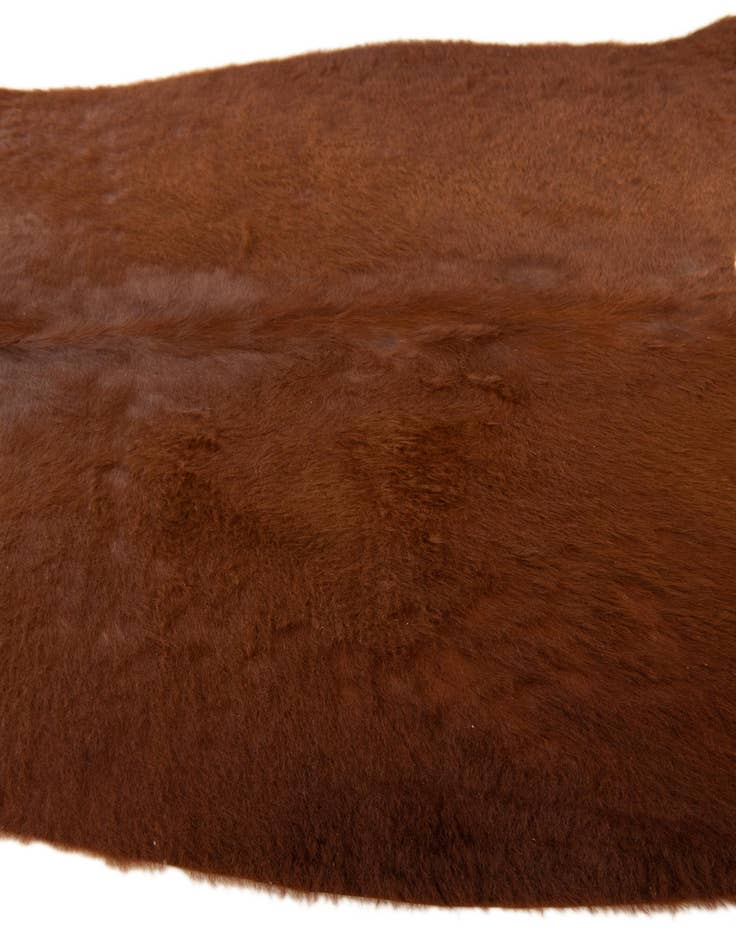 Detail image of  4' 11 x 5' 5 Cowhide Leather Square Rug