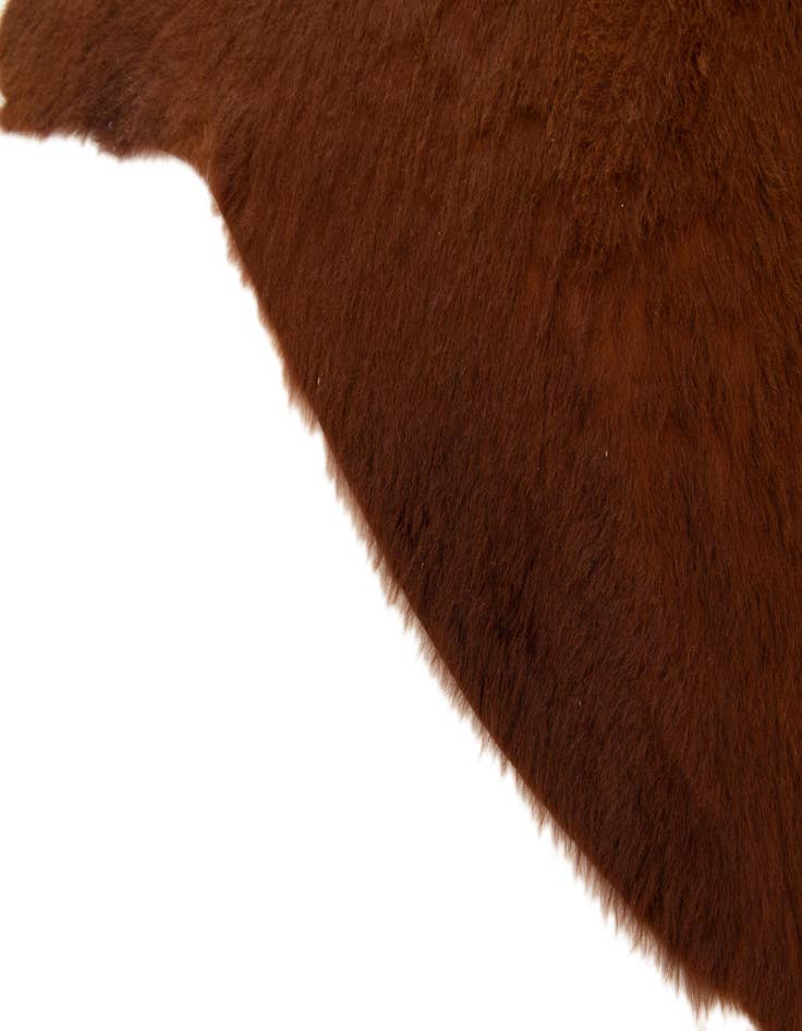 Detail image of  4' 11 x 5' 5 Cowhide Leather Square Rug