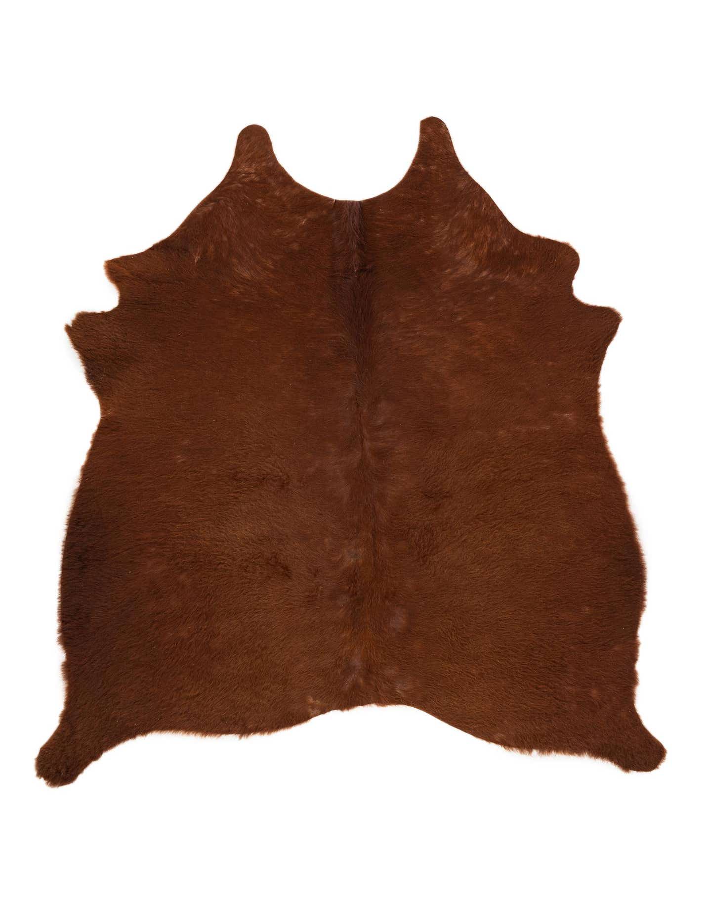 Primary image  4' 11 x 5' 5 Cowhide Leather Square Rug
