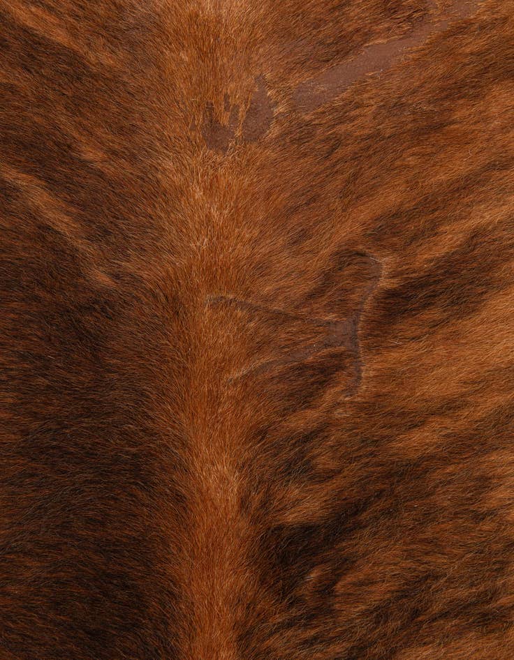 Detail image of  4' 4 x 4' 10 Cowhide Leather Square Rug