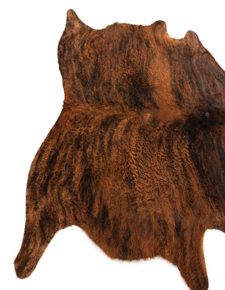Detail image of  5' x 5' 6 Cowhide Leather Square Rug