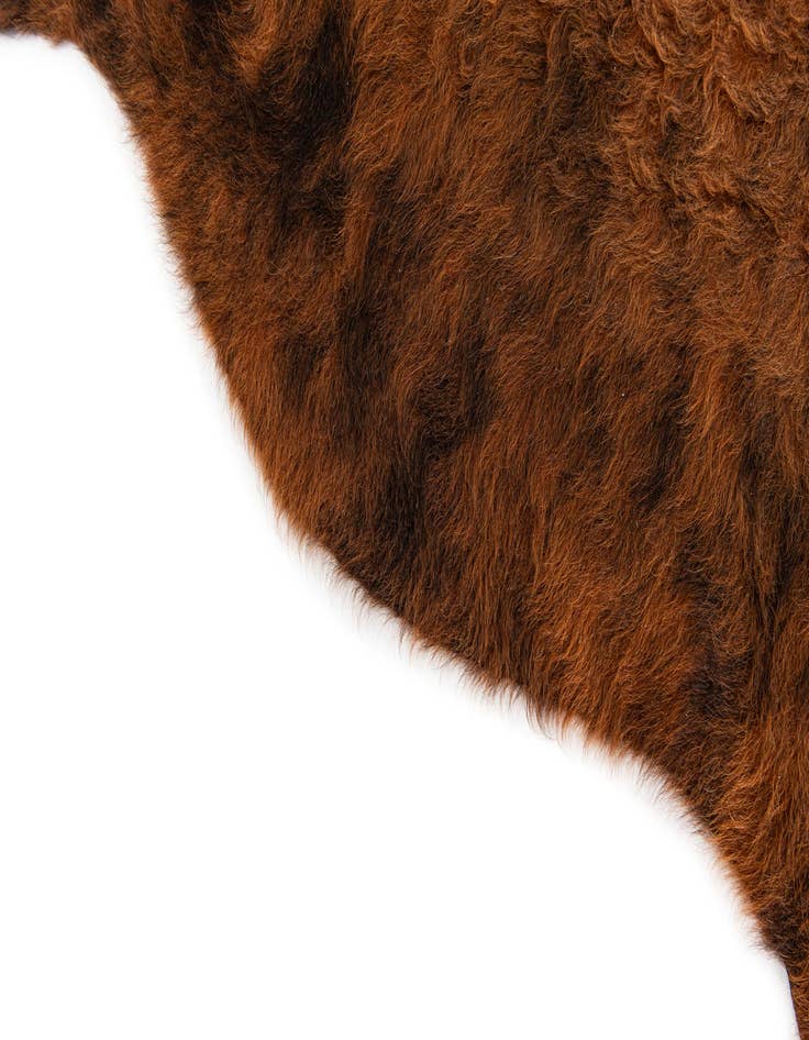 Detail image of  5' x 5' 6 Cowhide Leather Square Rug