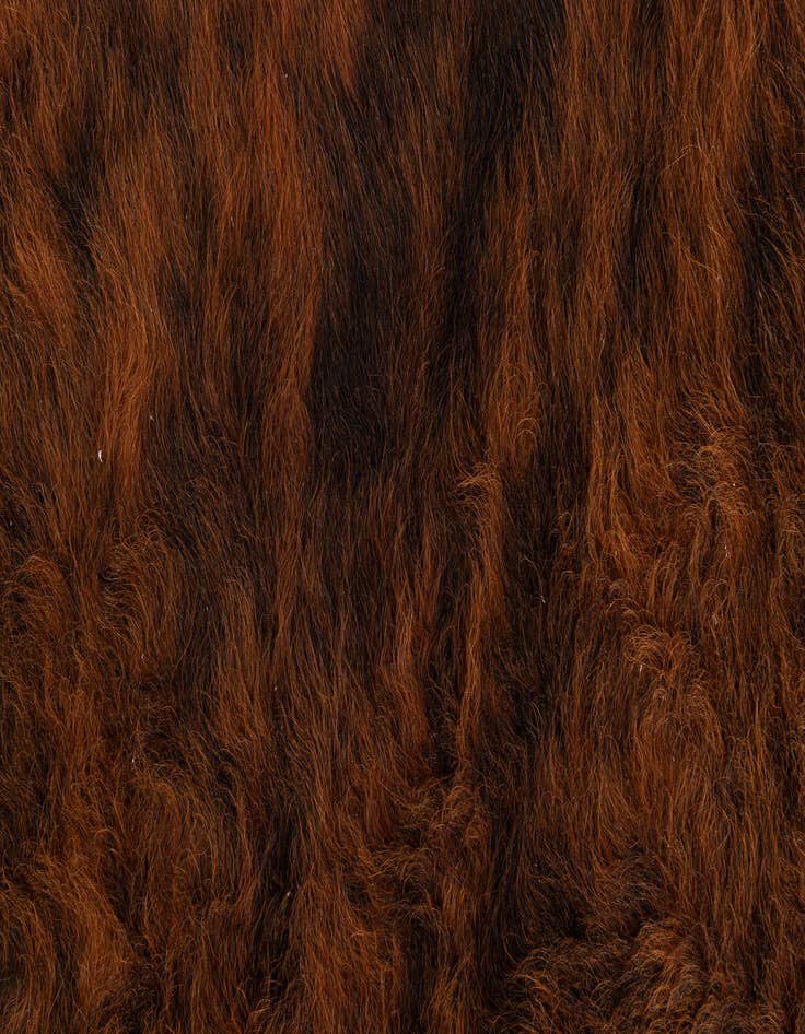 Detail image of  5' x 5' 6 Cowhide Leather Square Rug