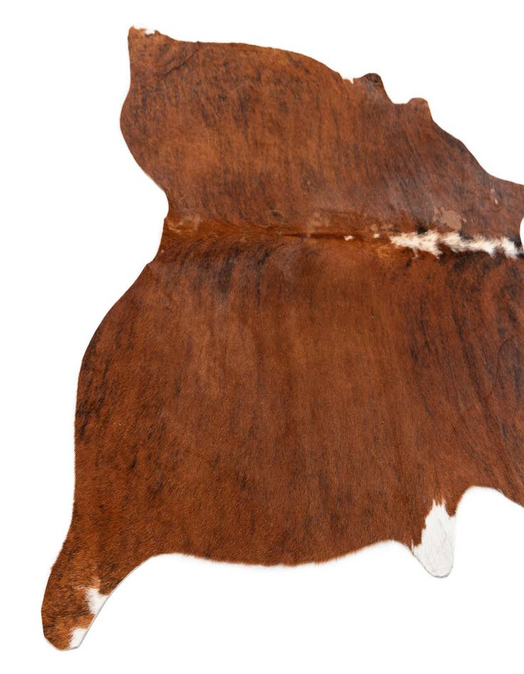 Detail image of  5' 4 x 5' 7 Cowhide Leather Square Rug
