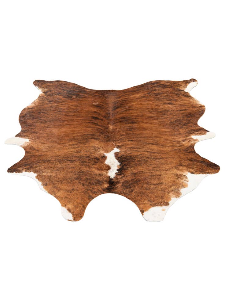 Detail image of  5' 3 x 5' 8 Cowhide Leather Square Rug