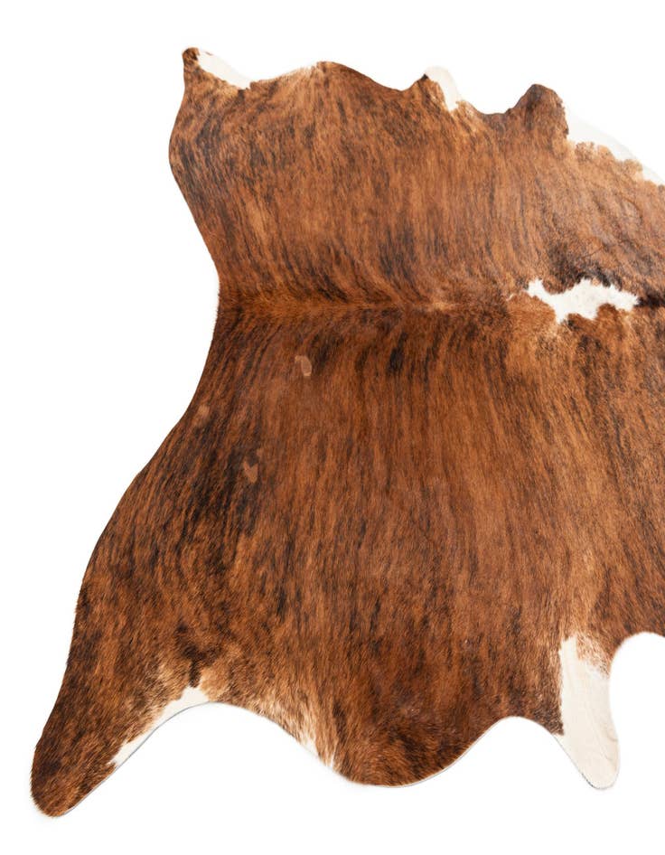 Detail image of  5' 3 x 5' 8 Cowhide Leather Square Rug