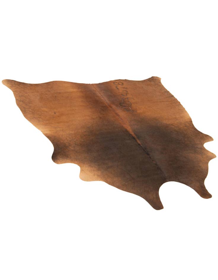 Detail image of  5' 2 x 5' 3 Cowhide Leather Square Rug