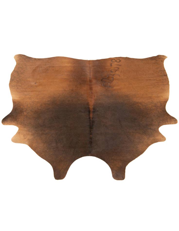 Detail image of  5' 2 x 5' 3 Cowhide Leather Square Rug