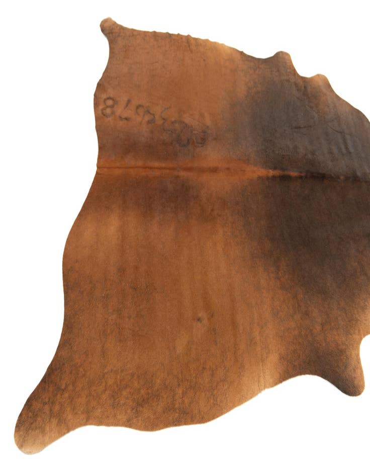 Detail image of  5' 2 x 5' 3 Cowhide Leather Square Rug