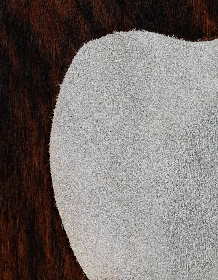 Detail image of  6' 7 x 7' 2 Cowhide Leather Square Rug