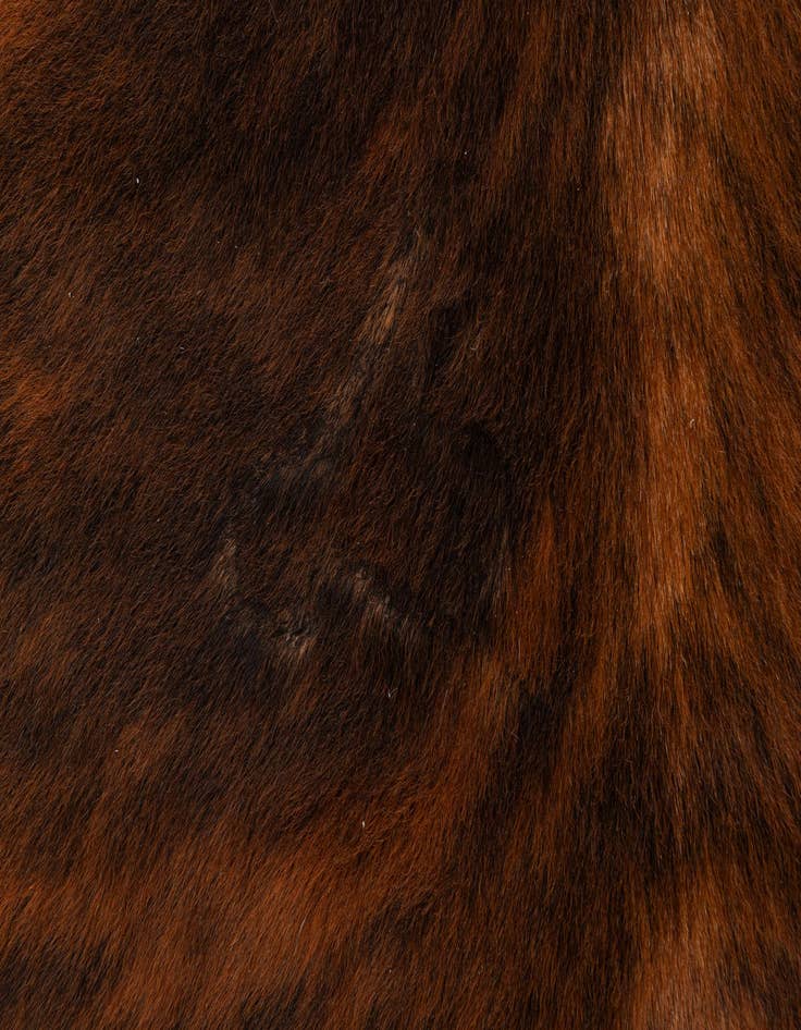 Detail image of  5' 8 x 6' 2 Cowhide Leather Square Rug