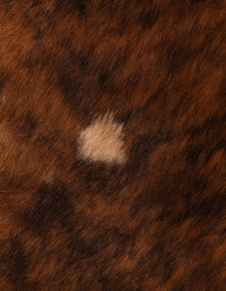 Detail image of  5' 8 x 5' 10 Cowhide Leather Square Rug