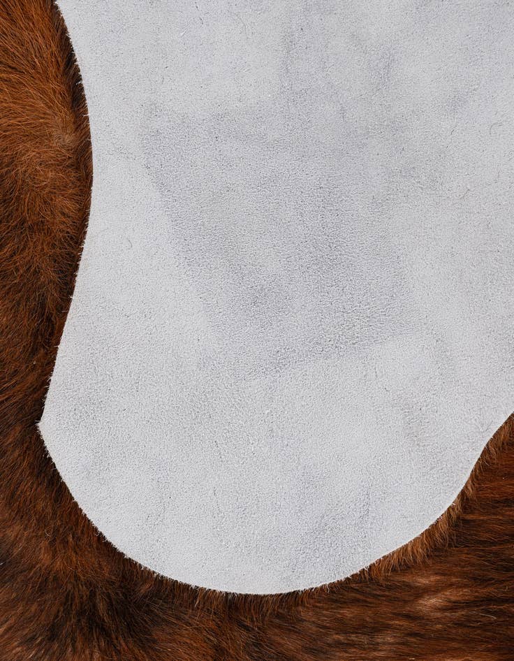 Detail image of  5' 8 x 5' 10 Cowhide Leather Square Rug