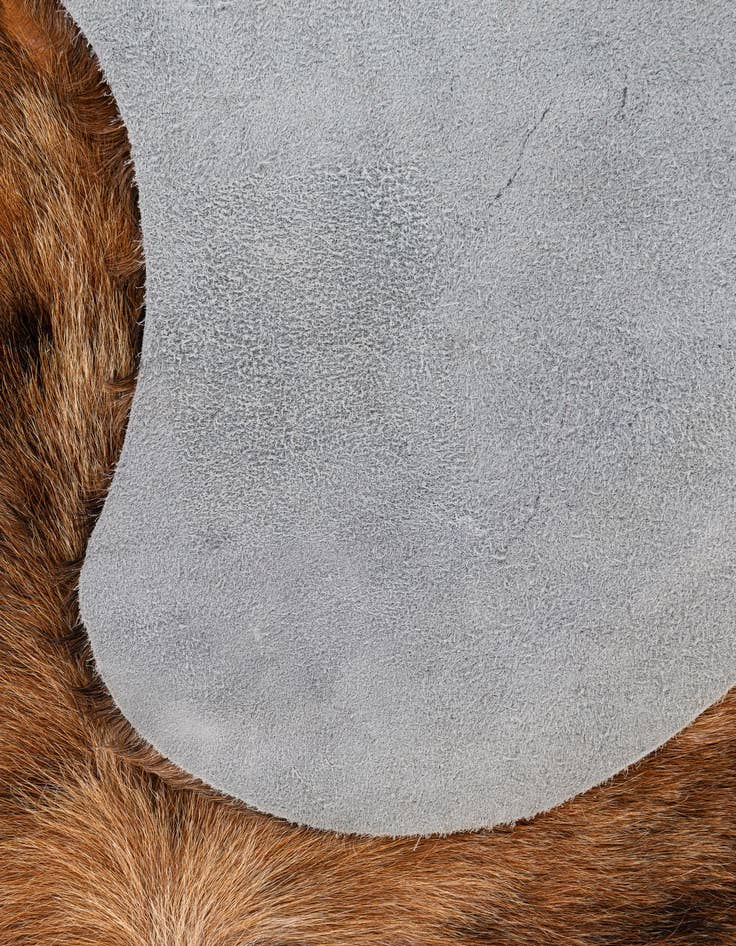 Detail image of  7' 5 x 7' 11 Cowhide Leather Square Rug