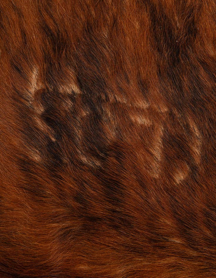 Detail image of  6' 3 x 7' 1 Cowhide Leather Square Rug
