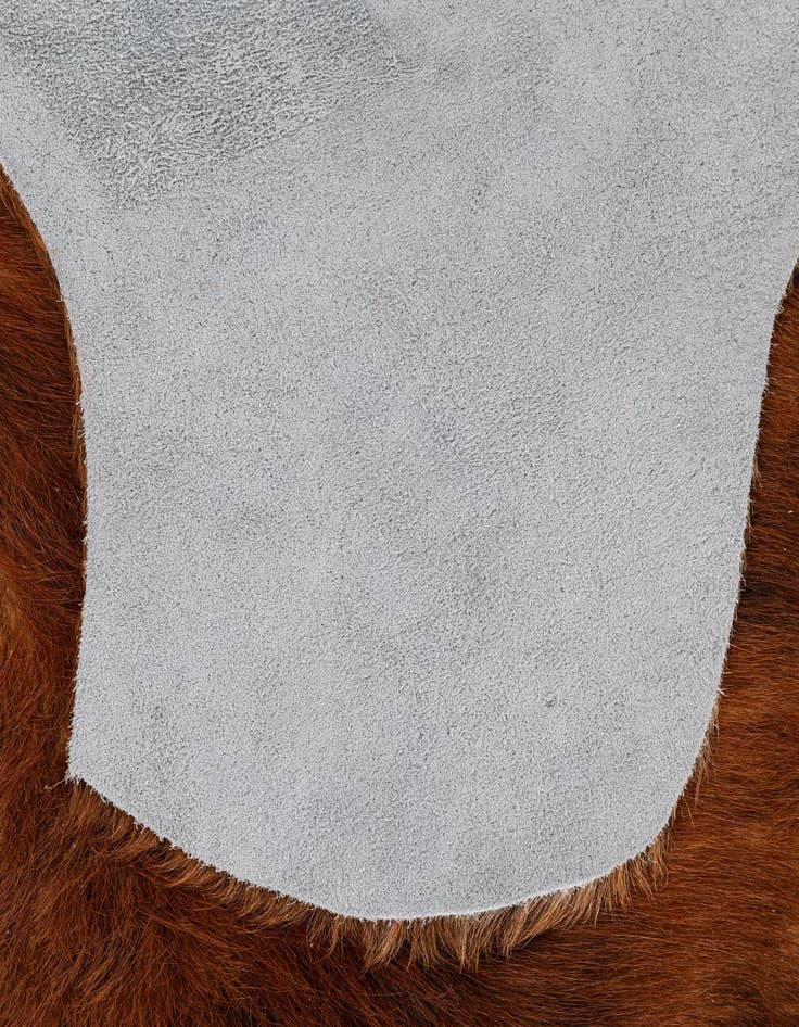 Detail image of  6' 3 x 7' 1 Cowhide Leather Square Rug