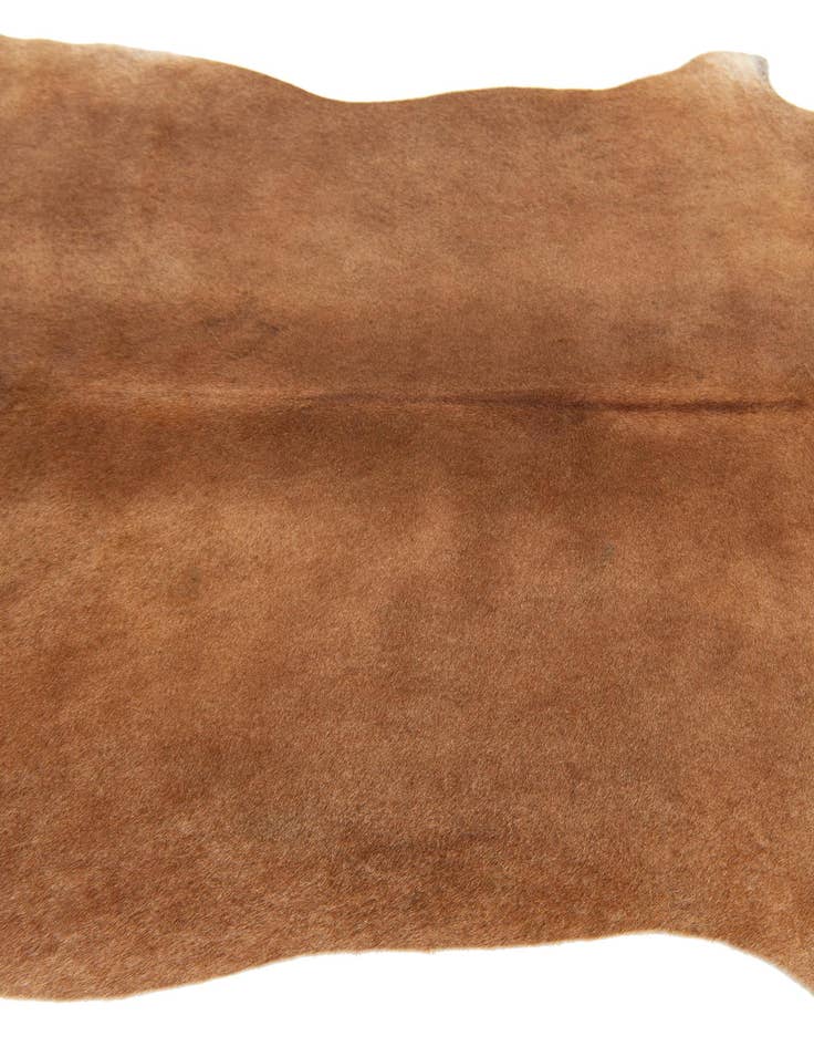 Detail image of  5' 4 x 5' 9 Cowhide Leather Square Rug