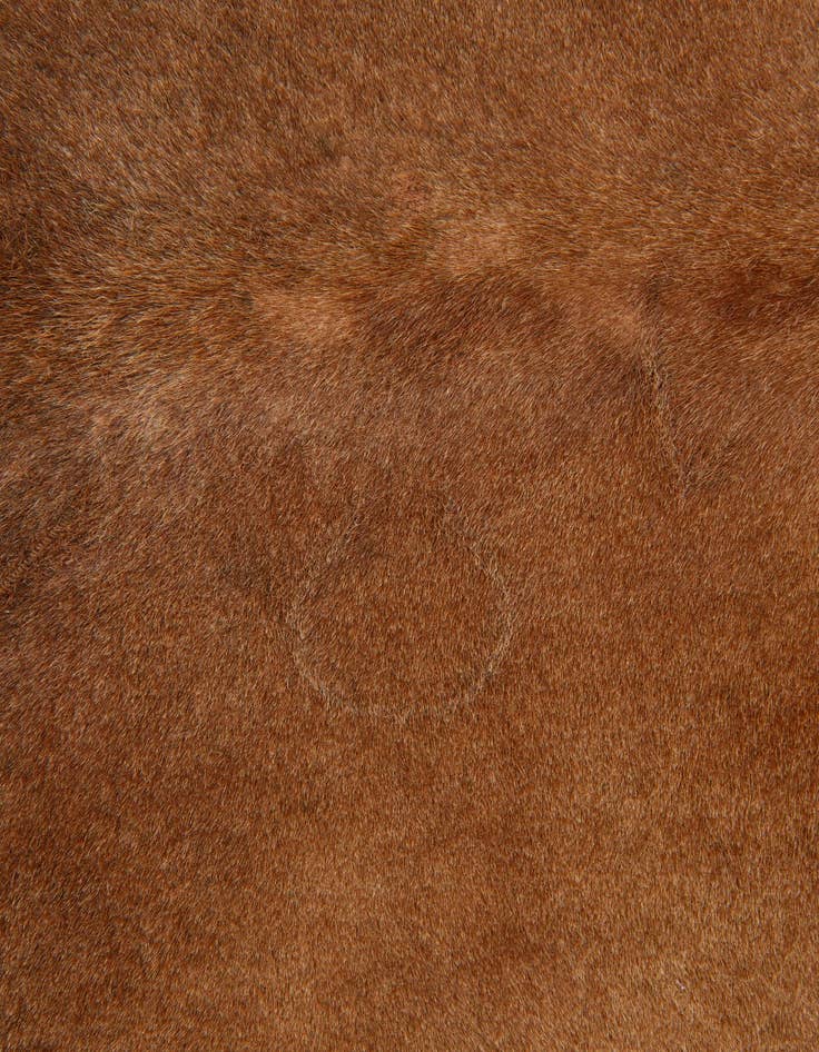 Detail image of  5' 4 x 5' 9 Cowhide Leather Square Rug