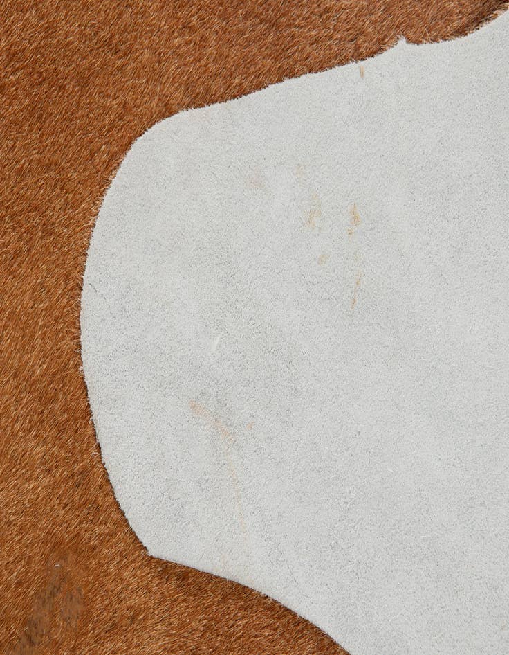 Detail image of  5' 4 x 5' 9 Cowhide Leather Square Rug