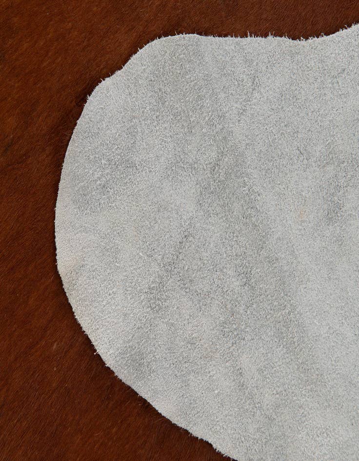 Detail image of  6' 1 x 6' 5 Cowhide Leather Square Rug