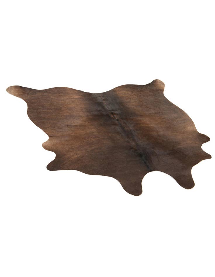 Detail image of  4' 2 x 5' Cowhide Leather Square Rug