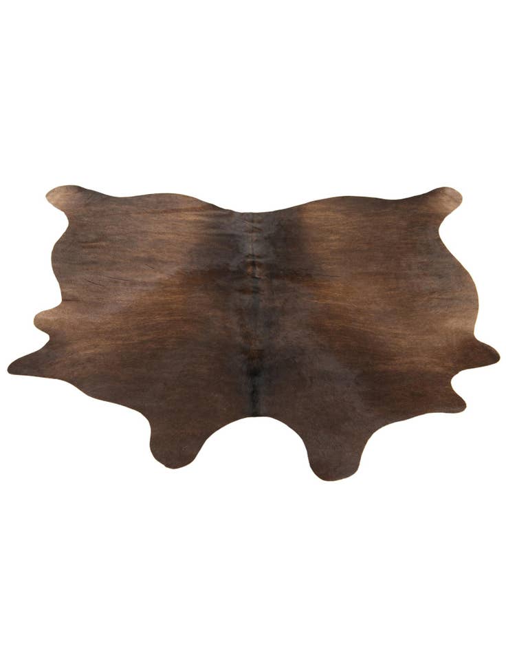 Detail image of  4' 2 x 5' Cowhide Leather Square Rug