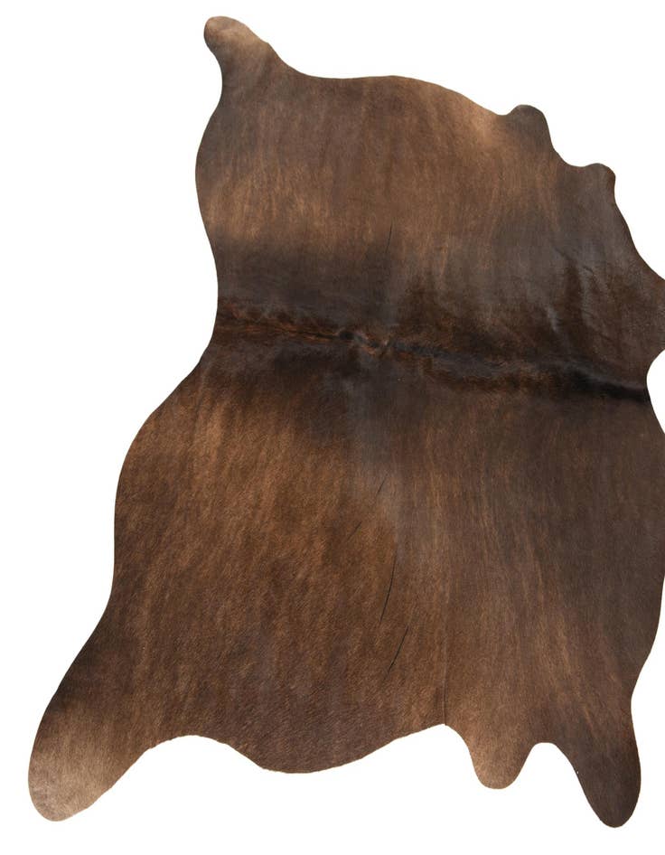 Detail image of  4' 2 x 5' Cowhide Leather Square Rug
