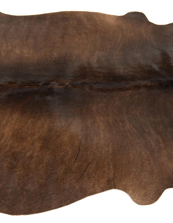 Detail image of  4' 2 x 5' Cowhide Leather Square Rug