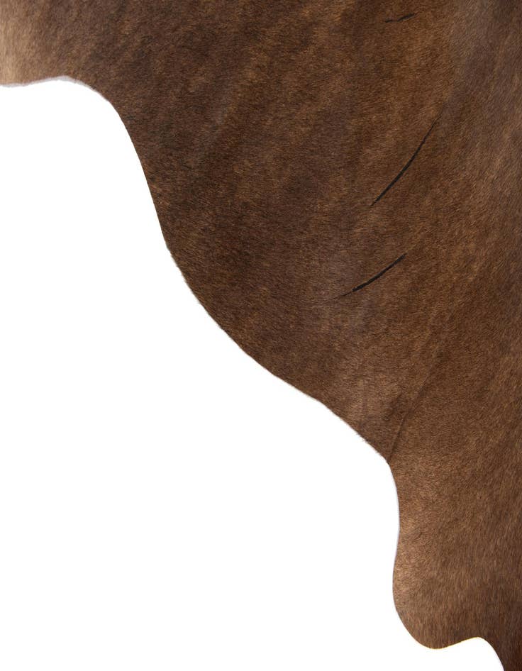 Detail image of  4' 2 x 5' Cowhide Leather Square Rug