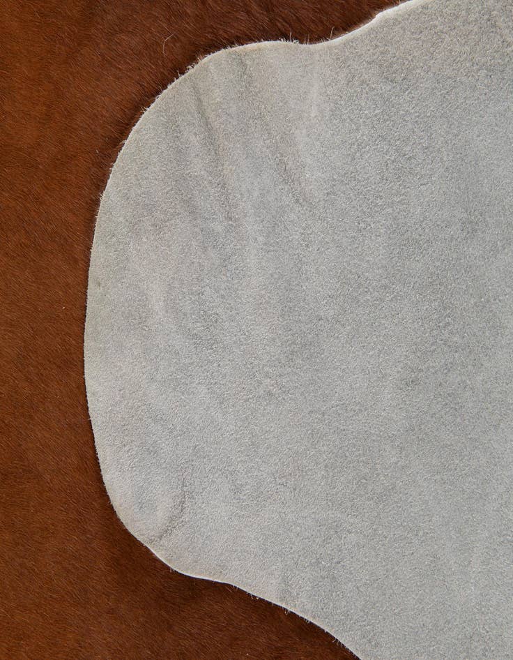 Detail image of  7' x 7' 5 Cowhide Leather Square Rug