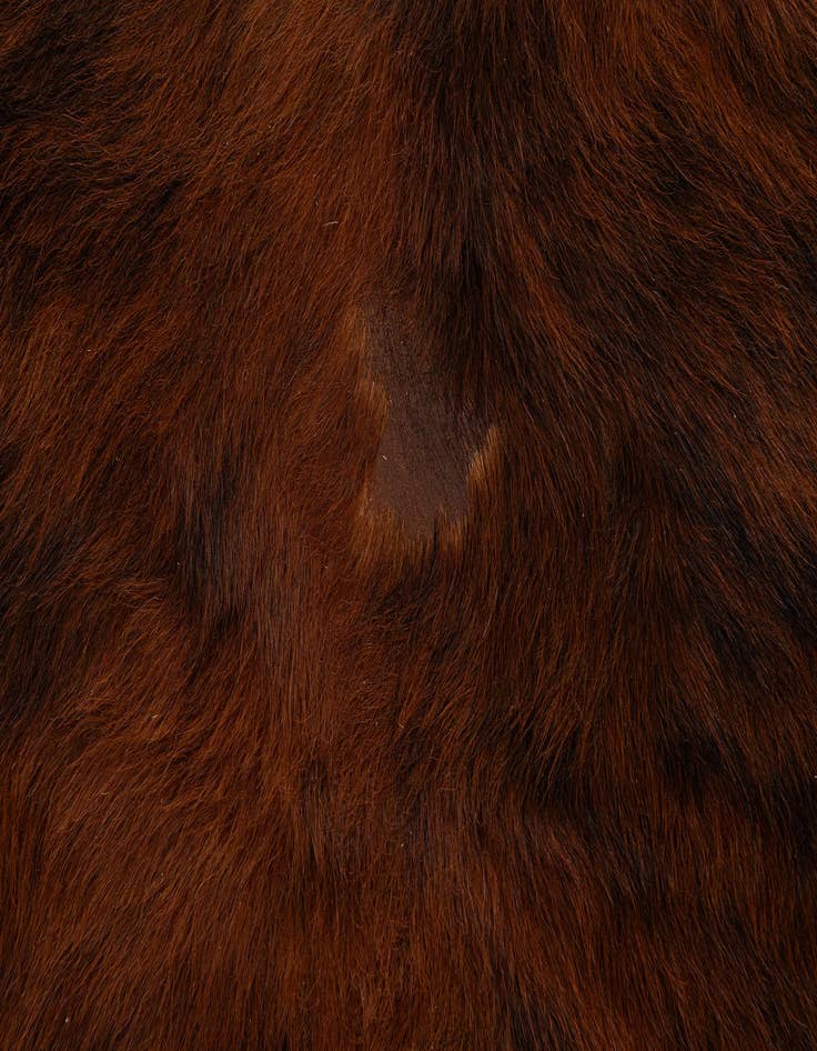 Detail image of  6' 3 x 6' 3 Cowhide Leather Square Rug