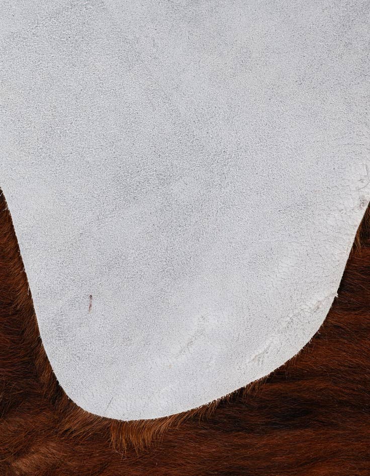 Detail image of  6' 3 x 6' 3 Cowhide Leather Square Rug