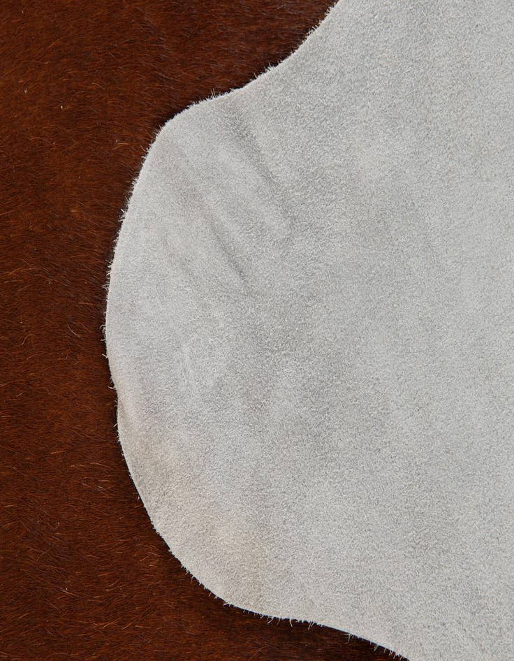 Detail image of  6' 7 x 7' 3 Cowhide Leather Square Rug