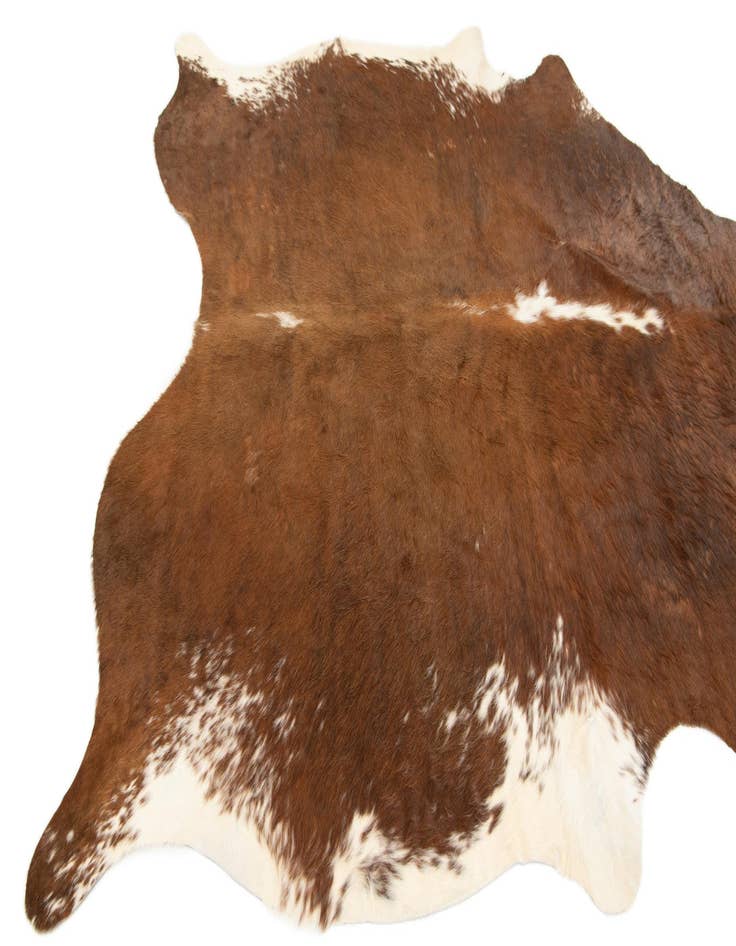Detail image of  6' 3 x 6' 8 Cowhide Leather Square Rug