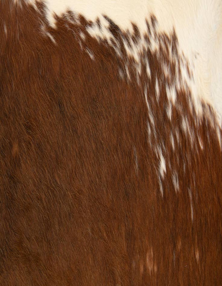 Detail image of  6' 3 x 6' 8 Cowhide Leather Square Rug