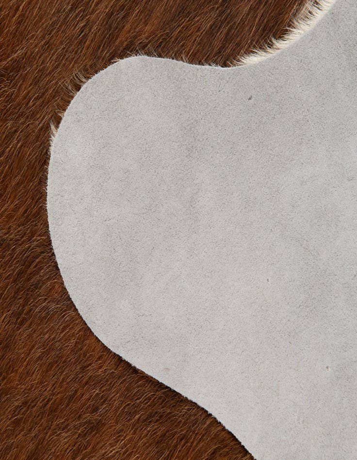 Detail image of  6' 3 x 6' 8 Cowhide Leather Square Rug