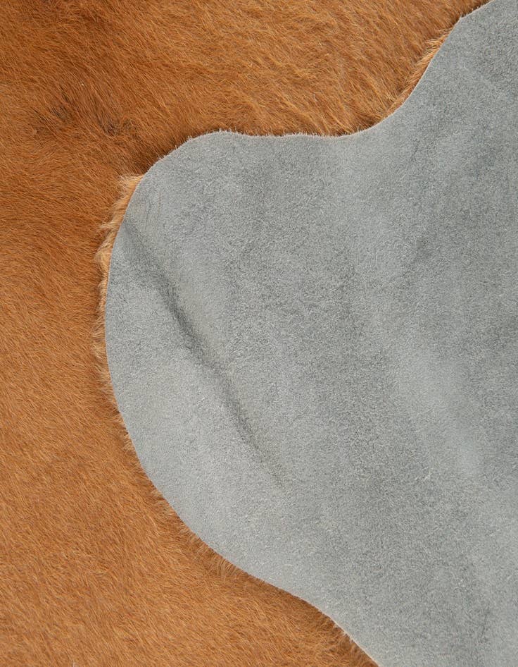 Detail image of  6' 5 x 6' 7 Cowhide Leather Square Rug