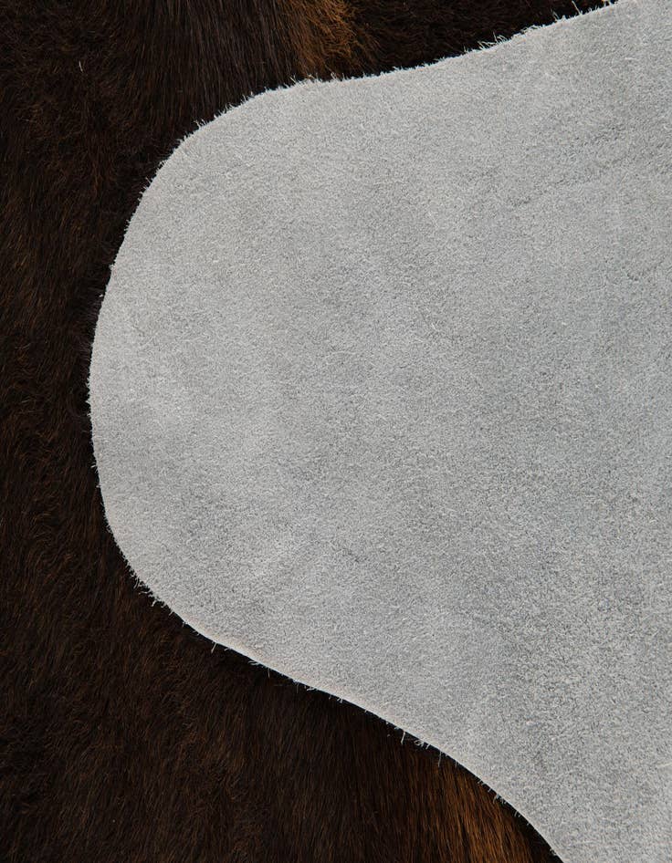 Detail image of  6' 1 x 6' 8 Cowhide Leather Square Rug