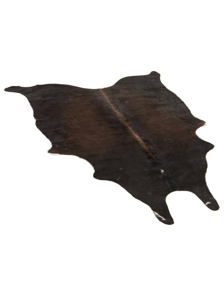 Detail image of  5' 3 x 5' 10 Cowhide Leather Square Rug