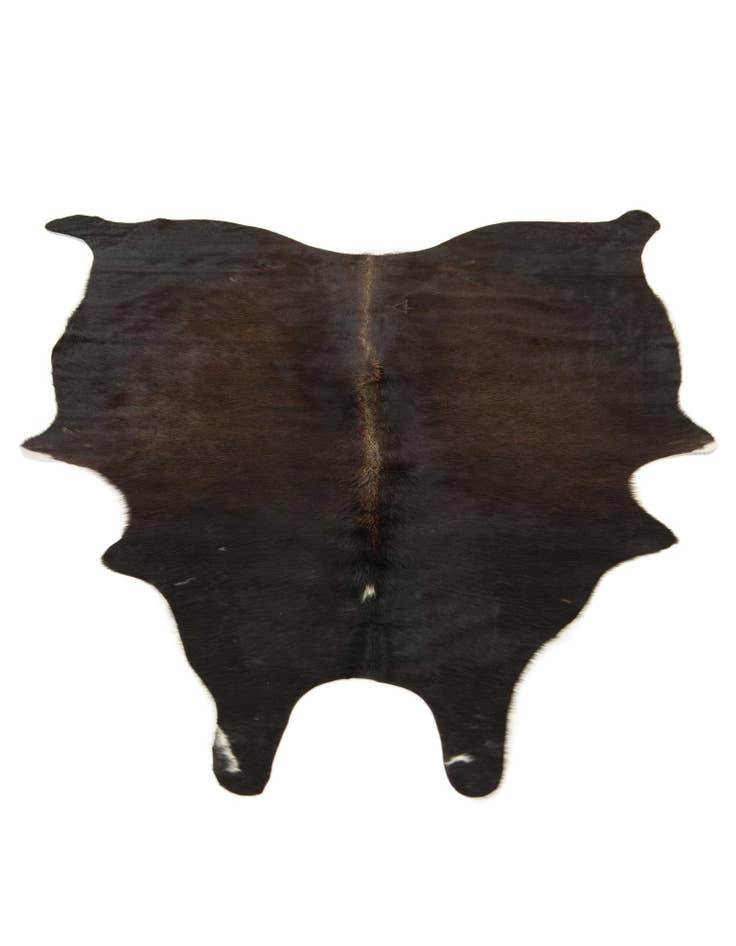 Detail image of  5' 3 x 5' 10 Cowhide Leather Square Rug