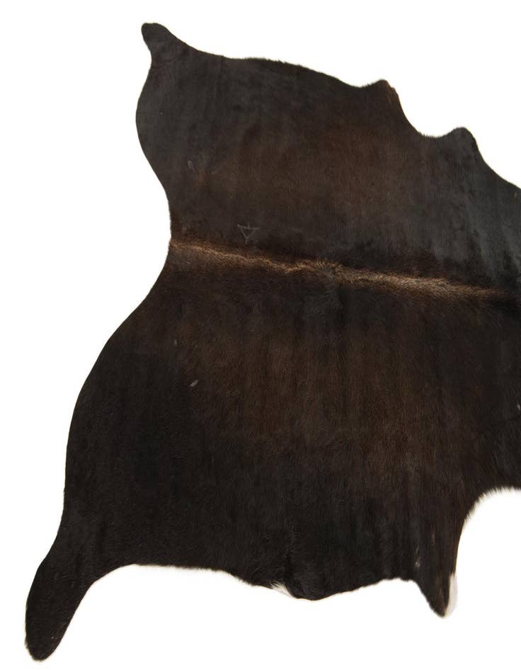 Detail image of  5' 3 x 5' 10 Cowhide Leather Square Rug