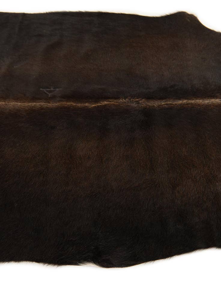 Detail image of  5' 3 x 5' 10 Cowhide Leather Square Rug