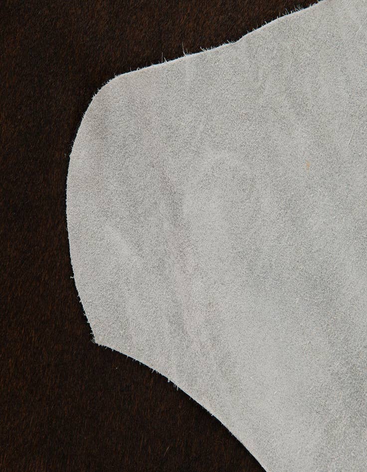 Detail image of  5' 5 x 5' 9 Cowhide Leather Square Rug