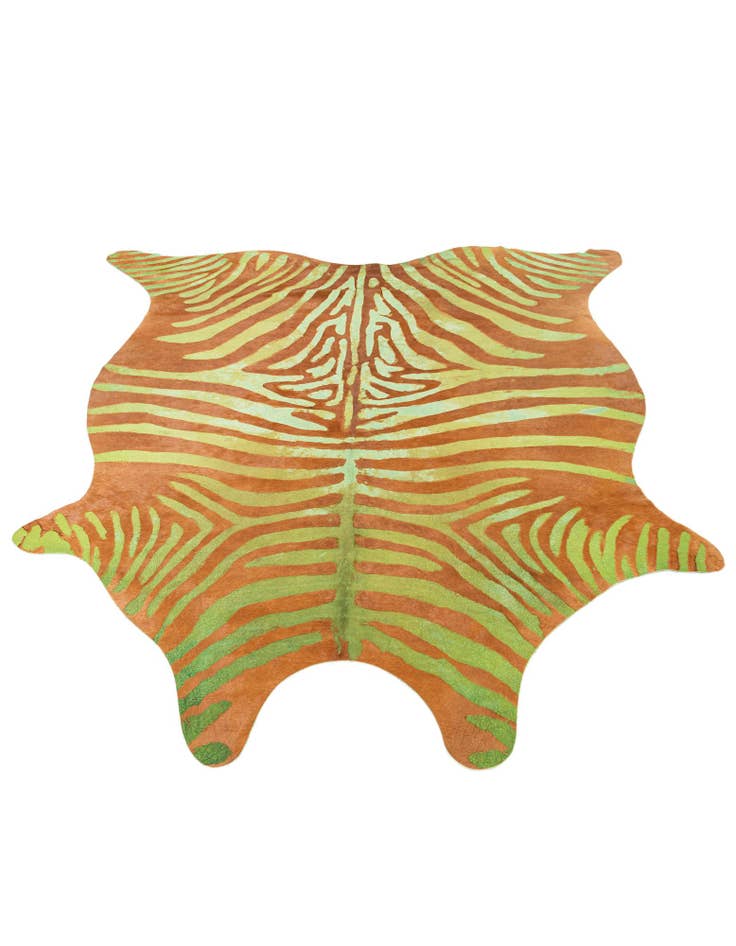 Detail image of  6' 8 x 7' 6 Cowhide Leather Square Rug