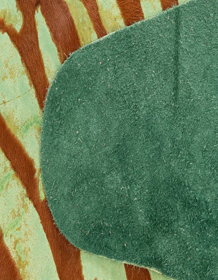 Detail image of  6' 8 x 7' 6 Cowhide Leather Square Rug