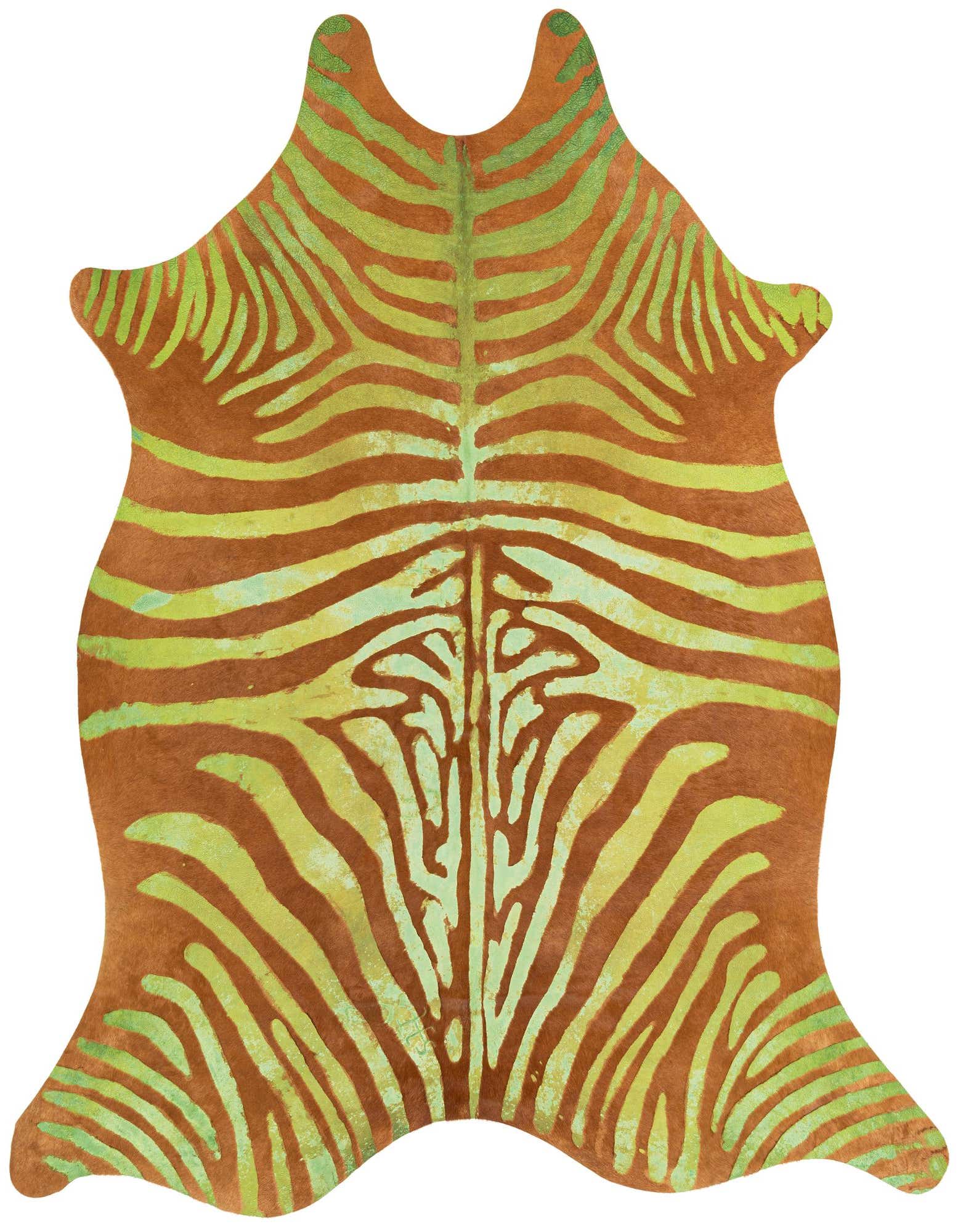 Primary image  6' 8 x 7' 6 Cowhide Leather Square Rug